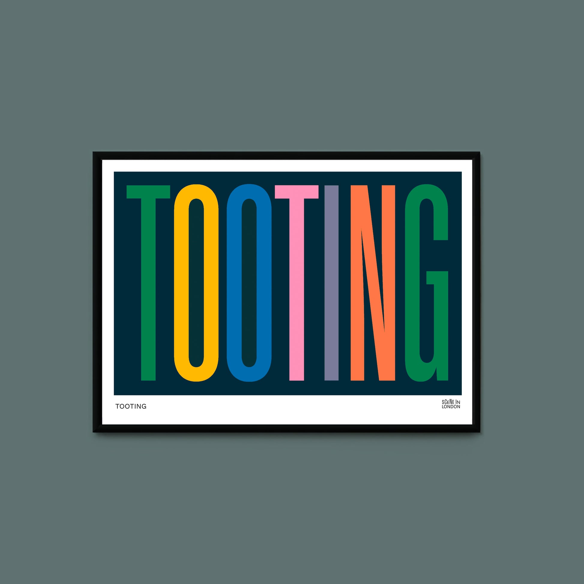 Tooting typography print
