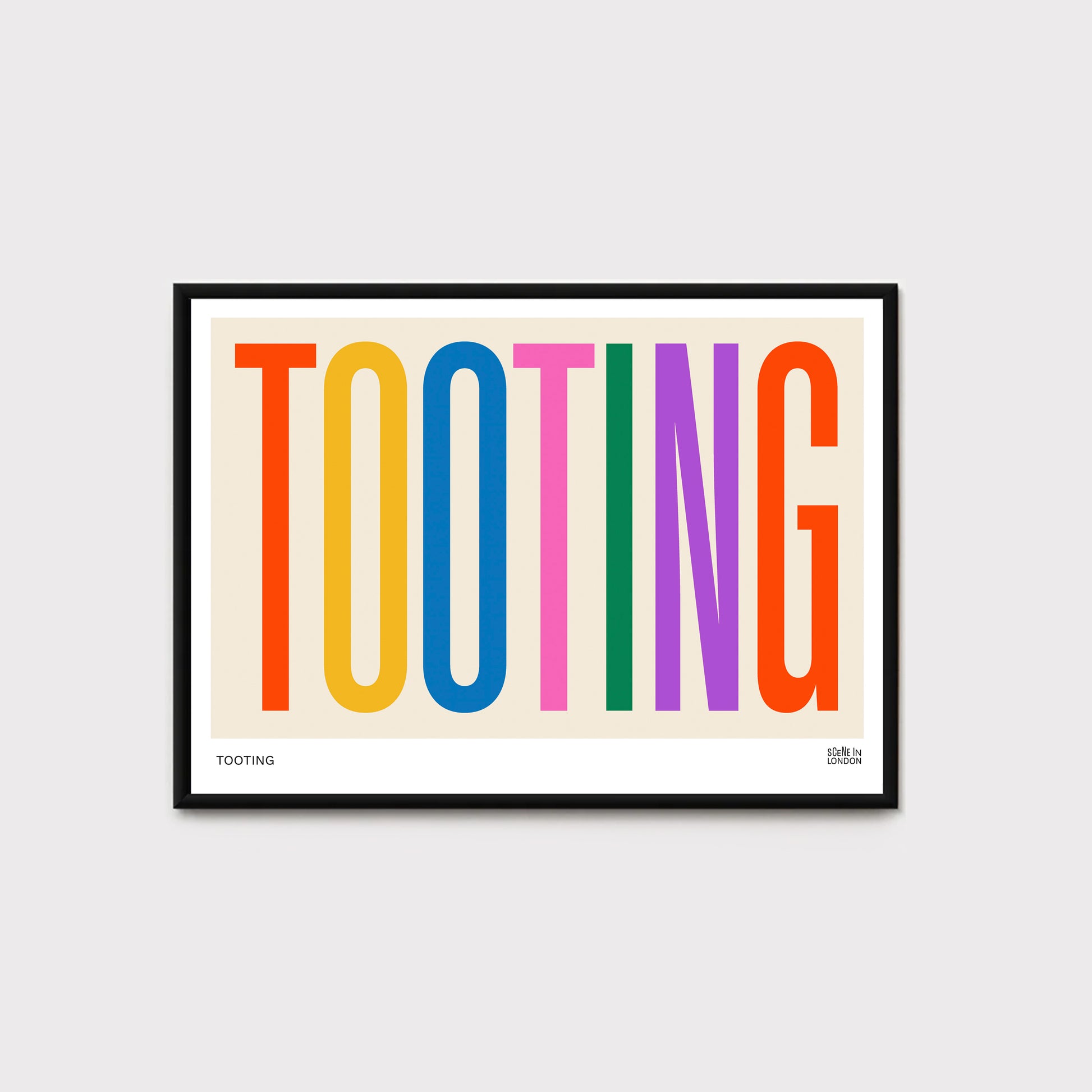 Tooting modern art poster