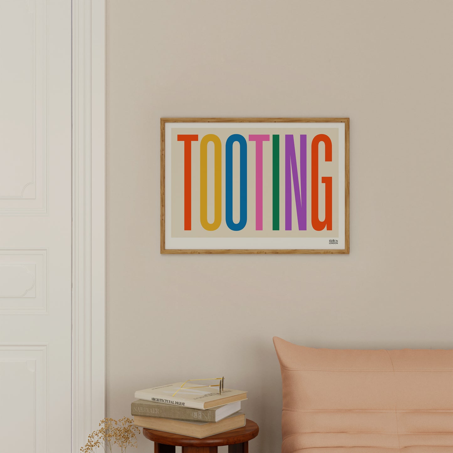 Tooting typographic wall art