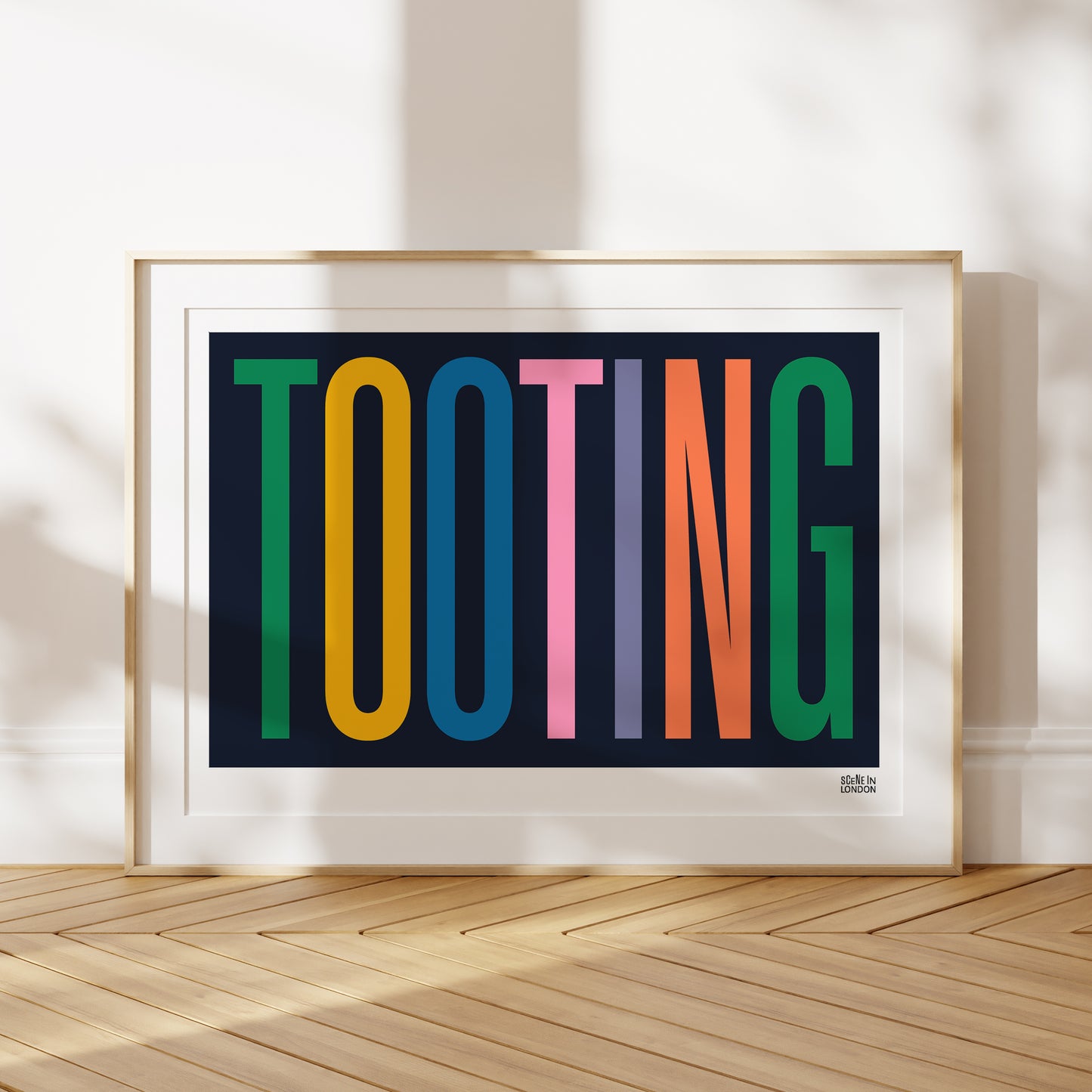Tooting typography poster print