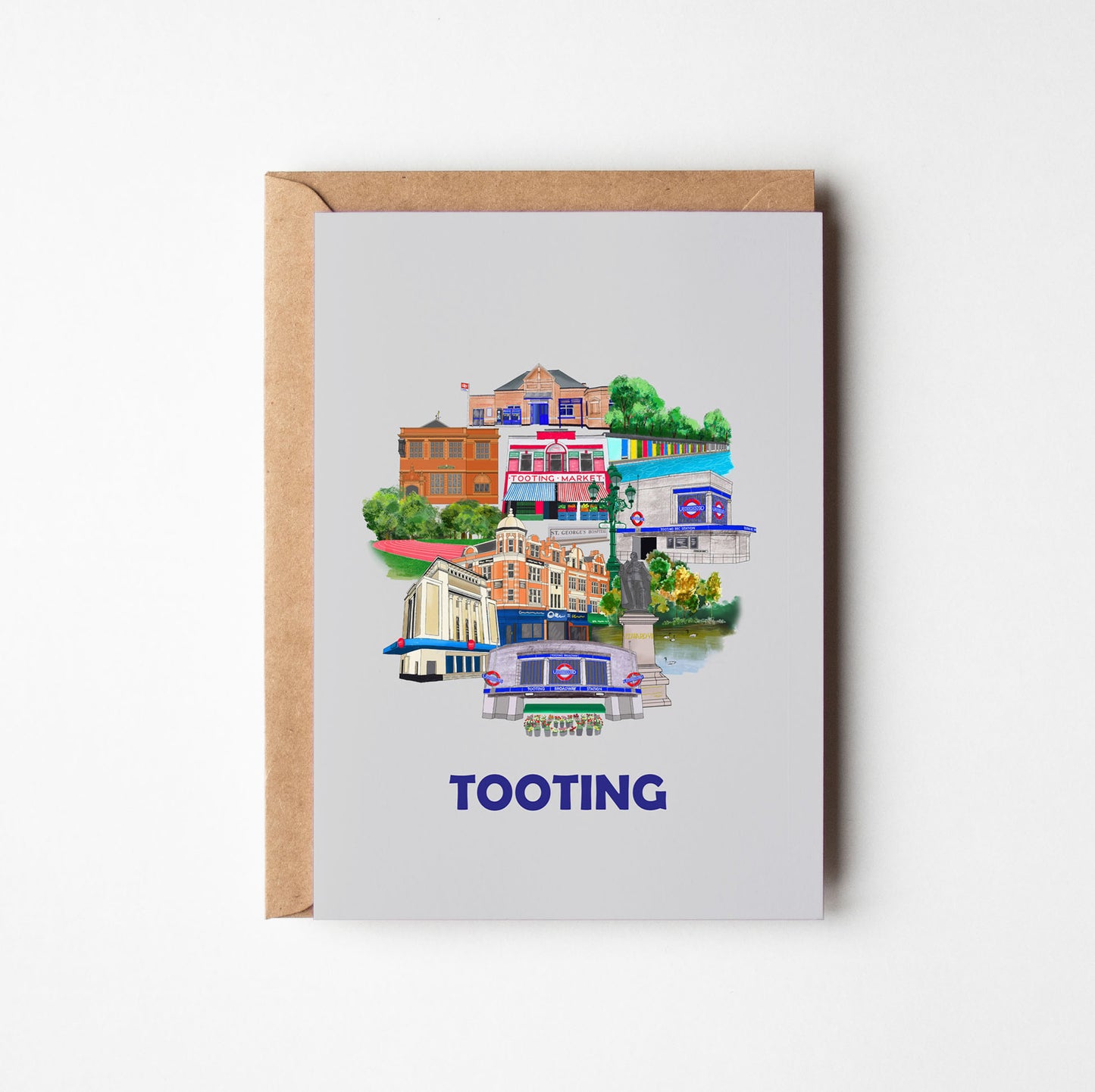 Tooting Greeting Card