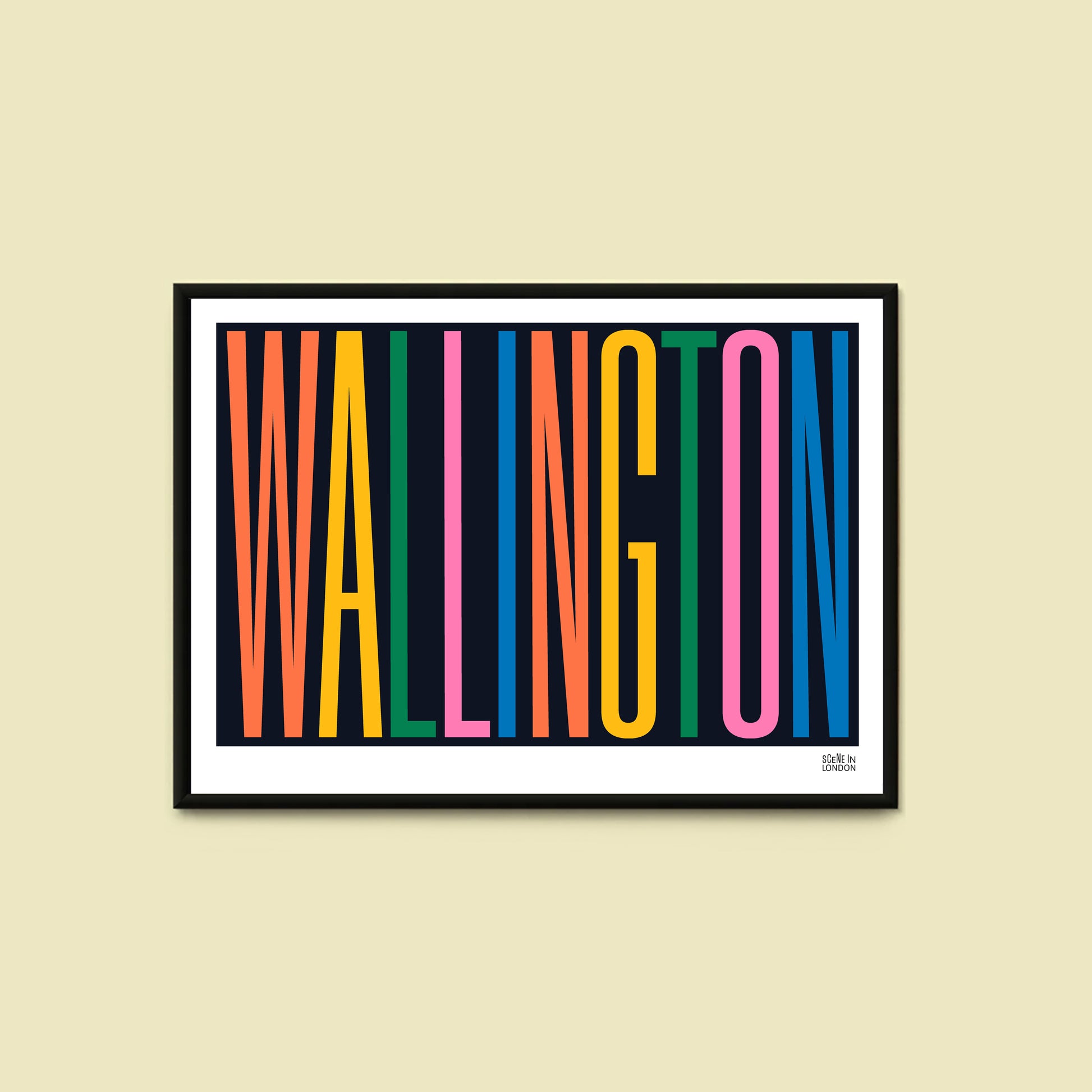 Wallington Typography Art Poster
