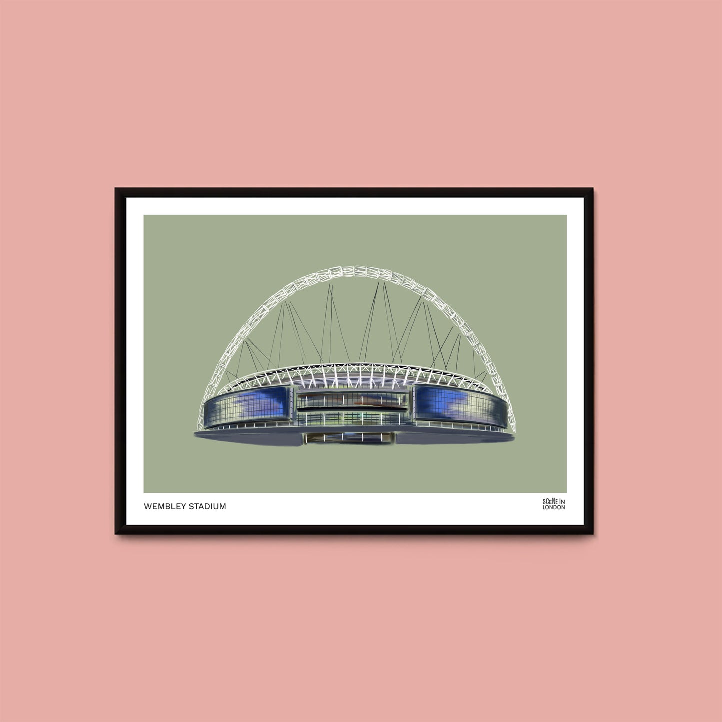 Wembley football stadium art print London
