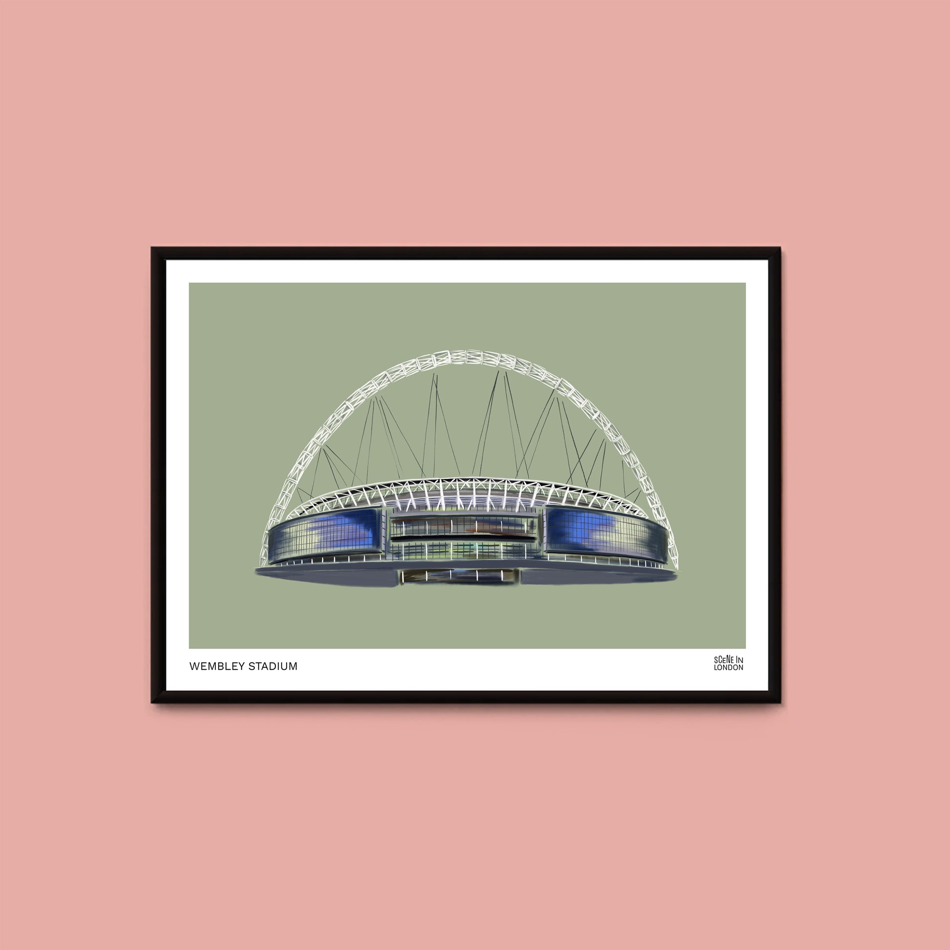 Wembley football stadium art print London