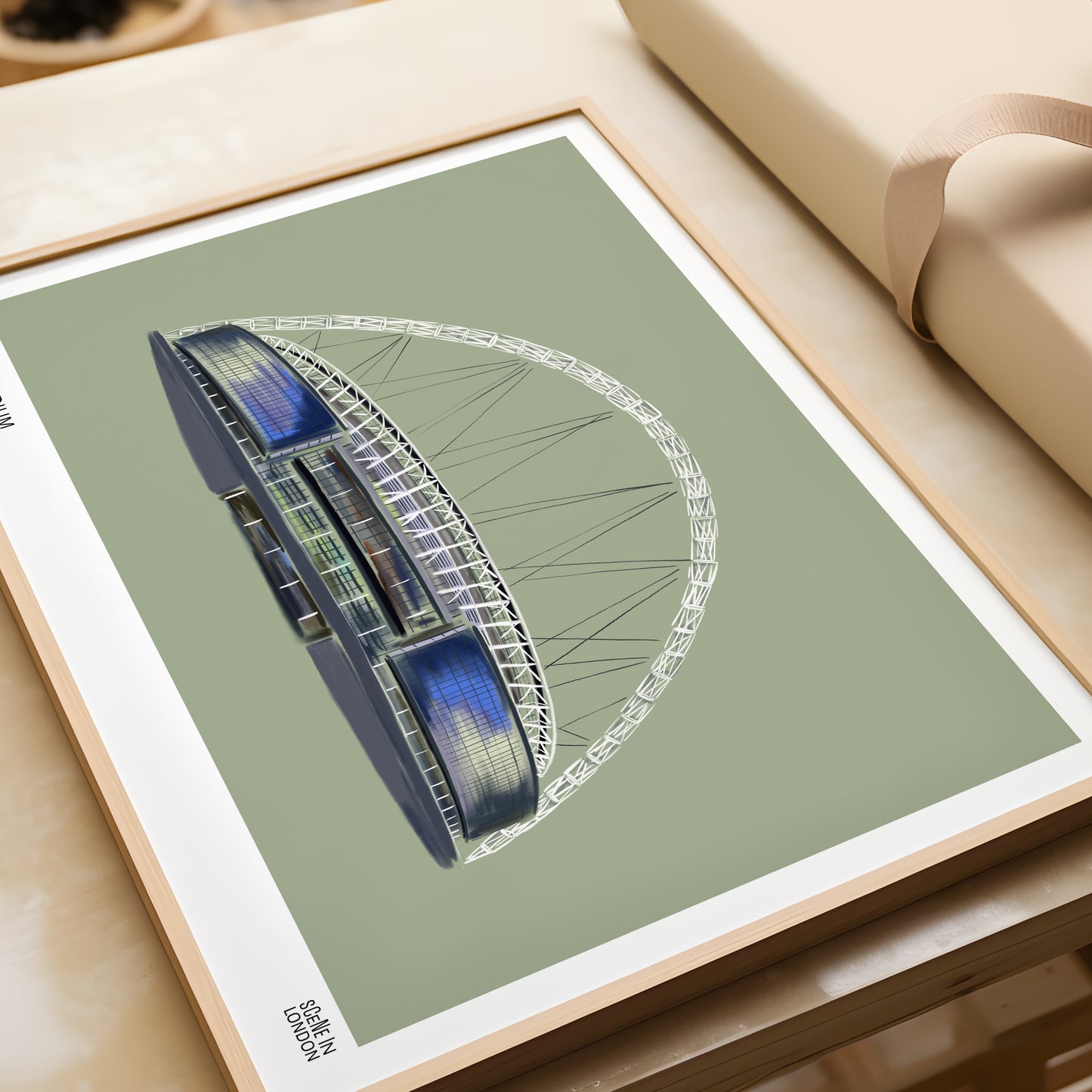 Wembley football stadium art print London