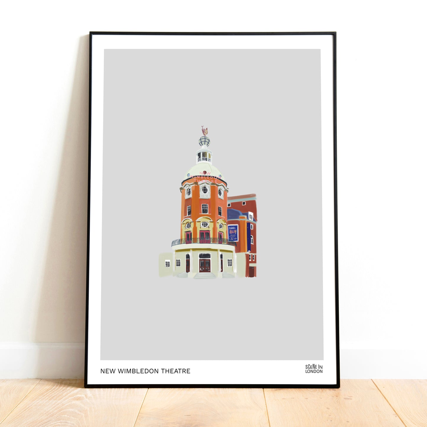 Wimbledon Theatre in London poster print